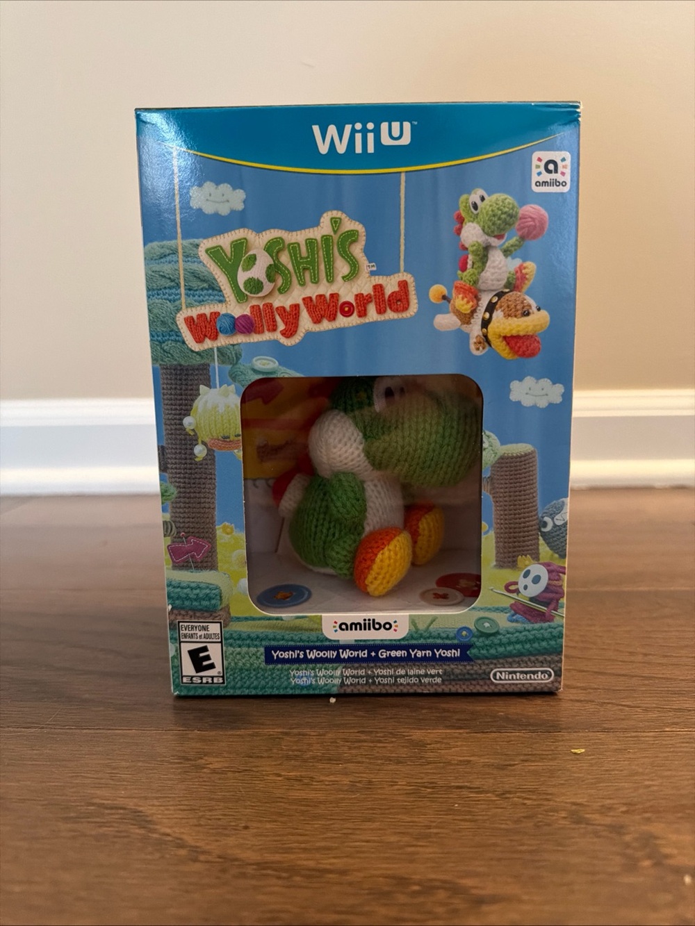 NEW Yoshi's Woolly World + Green Yarn Yoshi Amiibo (Nintendo Wii U)